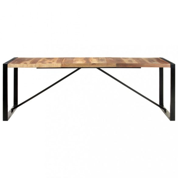 tömör fa étkezőasztal 220 x 100 x 75 cm