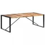 tömör fa étkezőasztal 220 x 100 x 75 cm