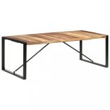 tömör fa étkezőasztal 220 x 100 x 75 cm