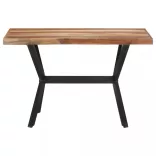 tömör fa étkezőasztal mézszínű felülettel 120 x 60 x 75 cm