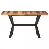 tömör fa étkezőasztal mézszínű felülettel 140 x 70 x 75 cm