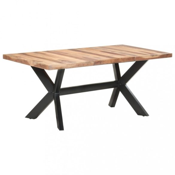 tömör fa étkezőasztal mézszínű felülettel 180 x 90 x 75 cm