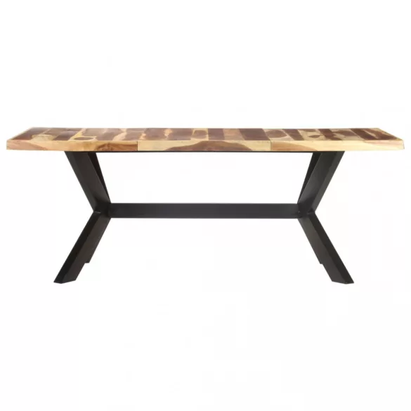 tömör fa étkezőasztal mézszínű felülettel 200 x 100 x 75 cm