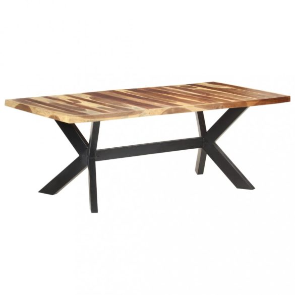 tömör fa étkezőasztal mézszínű felülettel 200 x 100 x 75 cm