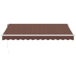 barna kézzel kihúzható napellenző 350 x 250 cm