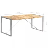 tömör nyers mangófa étkezőasztal 180 x 90 x 75 cm