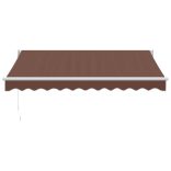 barna kézzel kihúzható napellenző 300 x 250 cm