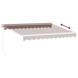 barna kézzel kihúzható napellenző 300 x 250 cm