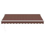 barna kézzel kihúzható napellenző 350 x 250 cm