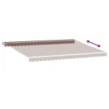 barna kézzel kihúzható napellenző 500 x 300 cm