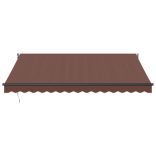 barna kézzel kihúzható napellenző 400 x 300 cm