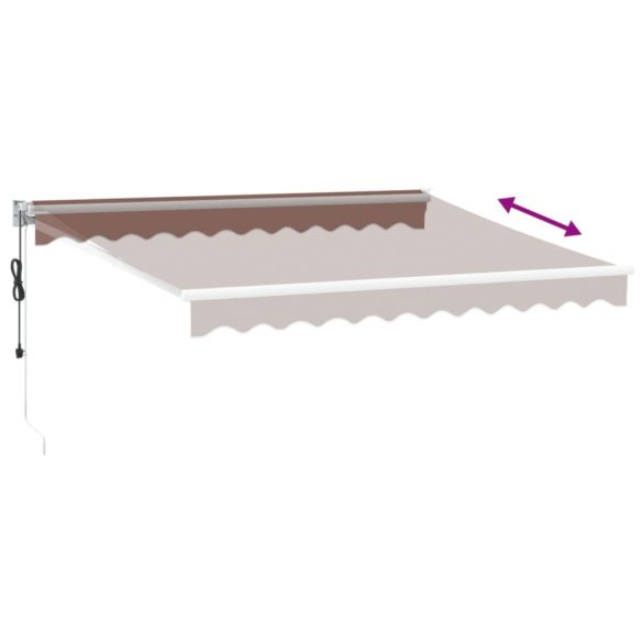 barna automata kihúzható napellenző 300x250 cm