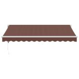 barna automata kihúzható napellenző 350 x 250 cm