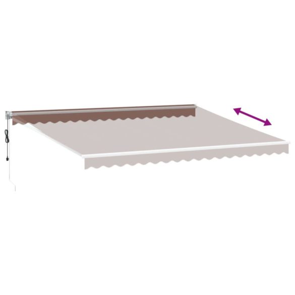 barna automata kihúzható napellenző 450 x 300 cm