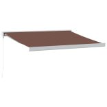 barna kézzel kihúzható napellenző 300 x 250 cm