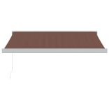 barna kézzel kihúzható napellenző 300 x 250 cm
