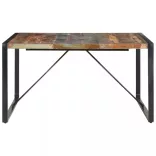 tömör újrahasznosított fa étkezőasztal 140 x 140 x 75 cm