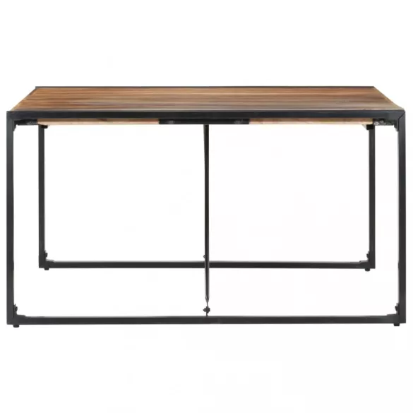 paliszander felületű tömör fa étkezőasztal 140 x 140 x 75 cm