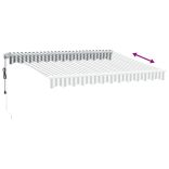 antracitszürke-fehér automata kihúzható napellenző 300x250 cm