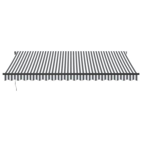 antracitszürke és fehér automata napellenző 450 x 350 cm
