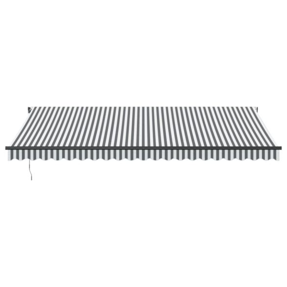 antracitszürke és fehér automata napellenző 500 x 350 cm