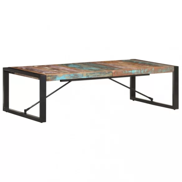 tömör újrahasznosított fa dohányzóasztal 140 x 70 x 40 cm