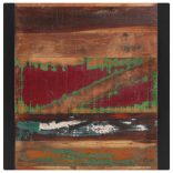 tömör újrahasznosított fa étkezőasztal 70 x 70 x 75 cm