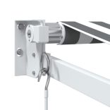 antracit és fehér szövet és alumínium behúzható napellenző 4x3m