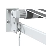 antracit és fehér szövet és alumínium behúzható napellenző 5x3m