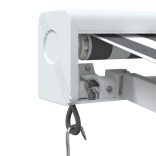 antracit és fehér szövet és alumínium behúzható napellenző 5x3m