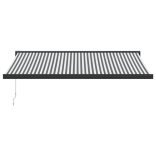 antracit és fehér szövet és alumínium behúzható napellenző 4x3m