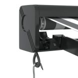 antracit és fehér szövet és alumínium behúzható napellenző 4x3m