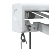 antracit és fehér szövet és alumínium behúzható napellenző 4x3m