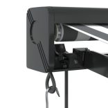 antracit és fehér szövet és alumínium behúzható napellenző 4x3m