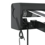 antracit és fehér szövet és alumínium behúzható napellenző 5x3m