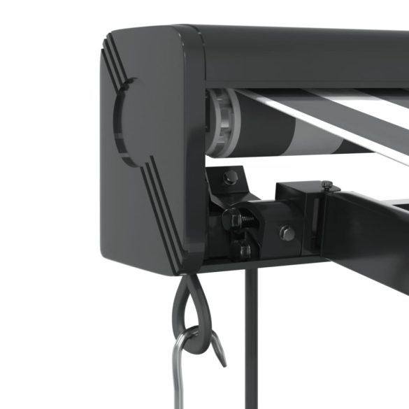 antracit és fehér szövet és alumínium behúzható napellenző 5x3m