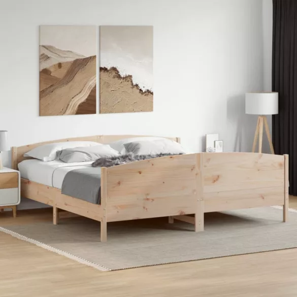 tömör fenyőfa ágy matrac nélkül 200 x 200 cm