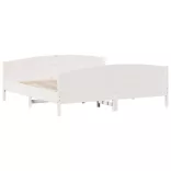 fehér tömör fenyőfa ágy matrac nélkül 200 x 200 cm