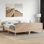 tömör fenyőfa ágy matrac nélkül 180 x 200 cm