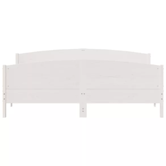 fehér tömör fenyőfa ágy matrac nélkül 180 x 200 cm