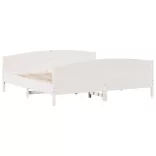 fehér tömör fenyőfa ágy matrac nélkül 180 x 200 cm