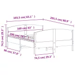 tömör fenyőfa ágy matrac nélkül 160 x 200 cm