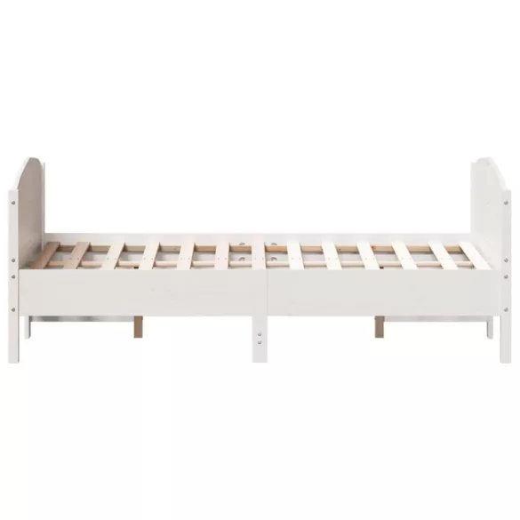 fehér tömör fenyőfa ágy matrac nélkül 160 x 200 cm