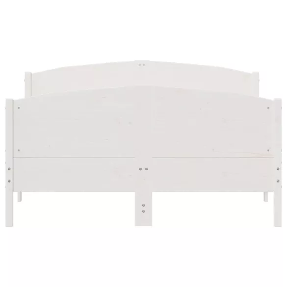 fehér tömör fenyőfa ágy matrac nélkül 150 x 200 cm