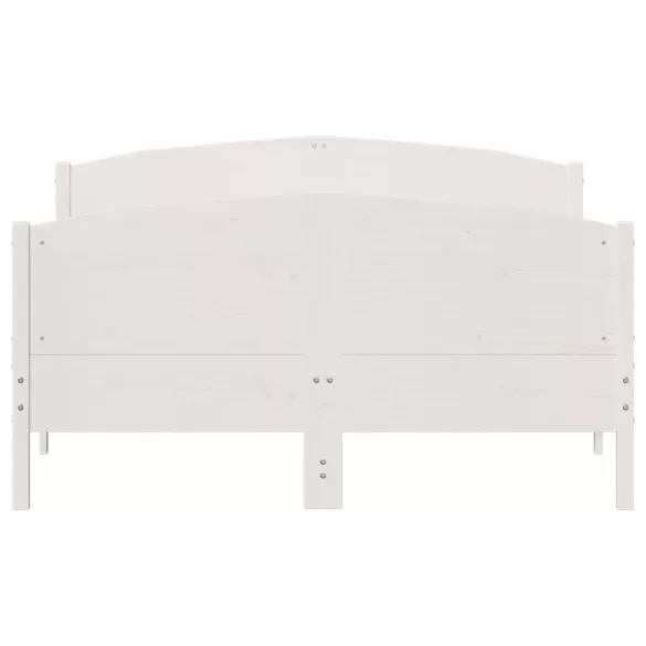 fehér tömör fenyőfa ágy matrac nélkül 140x190 cm