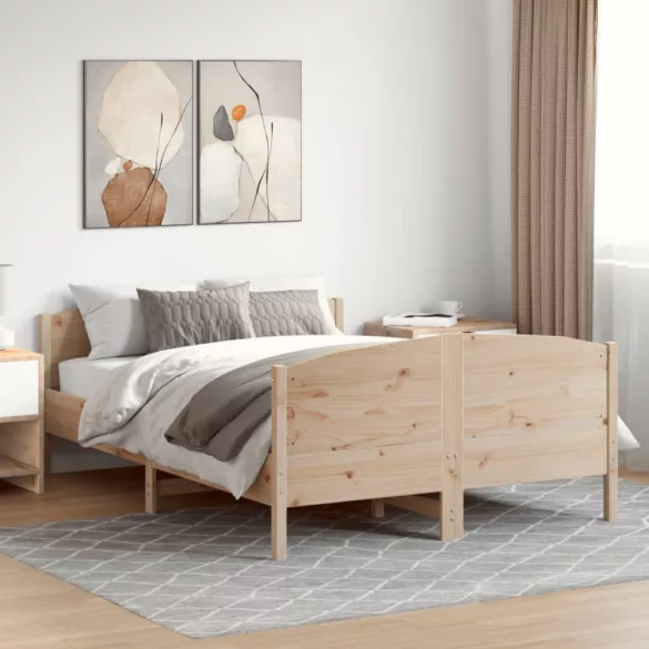 tömör fenyőfa ágy matrac nélkül 120 x 190 cm