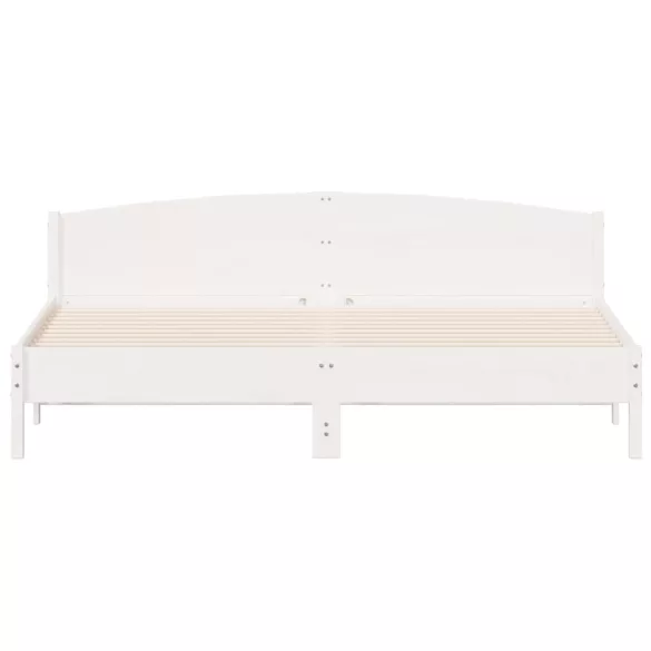 fehér tömör fenyőfa ágy matrac nélkül 200 x 200 cm