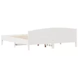 fehér tömör fenyőfa ágy matrac nélkül 200 x 200 cm