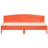 viaszbarna tömör fenyőfa ágy matrac nélkül 200 x 200 cm