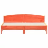 viaszbarna tömör fenyőfa ágy matrac nélkül 180 x 200 cm